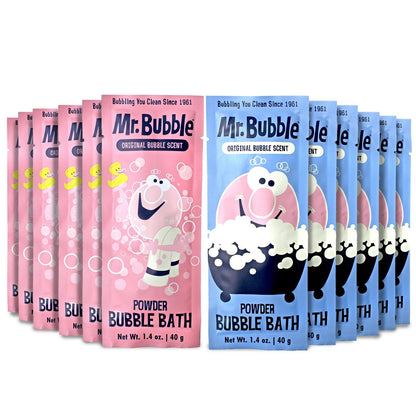 Mr. Bubble Retro Powder Bubble Bath Packet - Original Bubble Gum Scent, 1.4 oz (Pack of 12) Avelisse