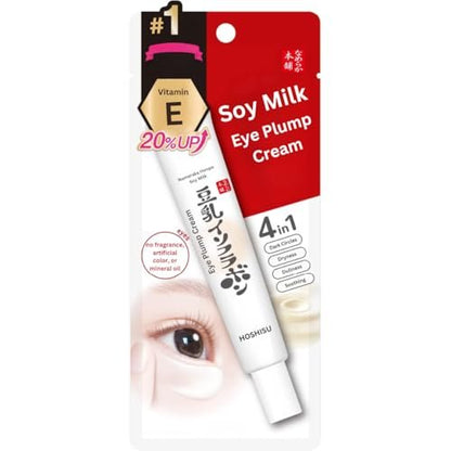 Hoshisu Sana Nameraka Honpo Soy Milk Eye Plump Cream (20 g) – Hydrating Eye Moisturizer – Made in Japan Avelisse