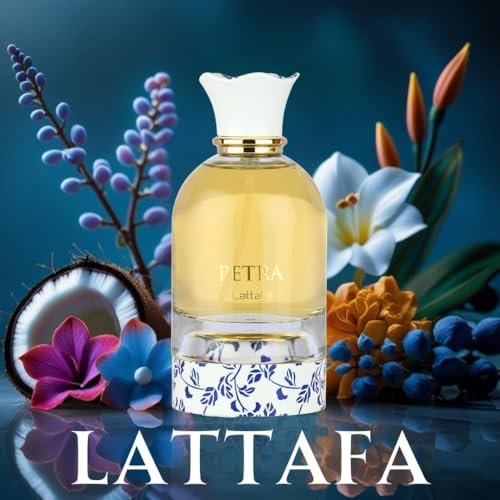 Lattafa Petra Eau de Parfum Spray for Women – 100ml (3.4 Oz) | Tropical, Floral, Fruity & Sweet Fragrance | Long-Lasting Luxury Perfume Avelisse