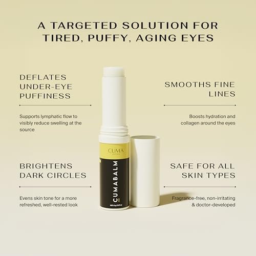 CumaBalm™ Eye Balm with Turmeric and Retinol for Puffy Eyes & Dark Circles – Vegan, 1 Fl Oz Avelisse
