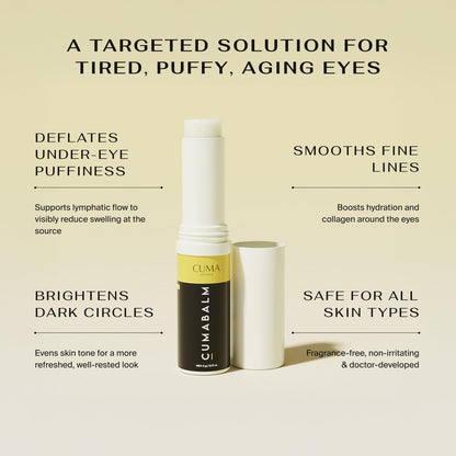 CumaBalm™ Eye Balm with Turmeric and Retinol for Puffy Eyes & Dark Circles – Vegan, 1 Fl Oz Avelisse