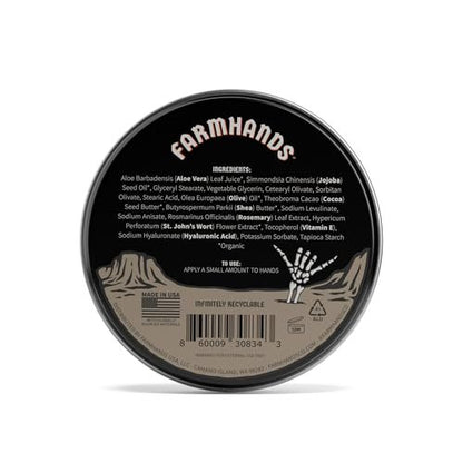 Farmhands Natural Hand Cream for Dry, Cracked Hands - Non-Greasy, Fast-Absorbing, No Added Fragrance, Organic Aloe, 2oz Tin Avelisse