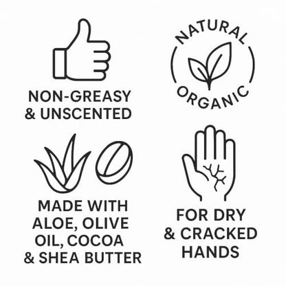 Farmhands Natural Hand Cream for Dry, Cracked Hands - Non-Greasy, Fast-Absorbing, No Added Fragrance, Organic Aloe, 2oz Tin Avelisse