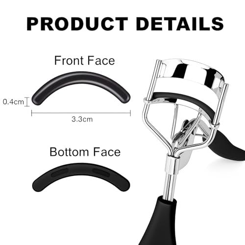 30-Pack Silicone Eyelash Curler Refill Pads Compatible with elf Eyelash Curler - Black - görsel 8