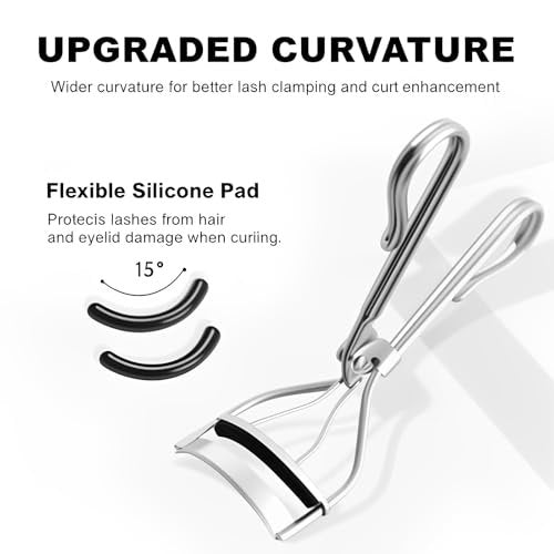 30-Pack Silicone Eyelash Curler Refill Pads Compatible with elf Eyelash Curler - Black - görsel 4
