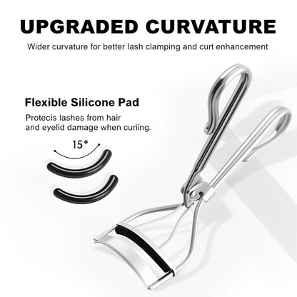 30-Pack Silicone Eyelash Curler Refill Pads Compatible with elf Eyelash Curler - Black