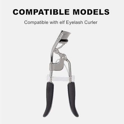 30-Pack Silicone Eyelash Curler Refill Pads Compatible with elf Eyelash Curler - Black