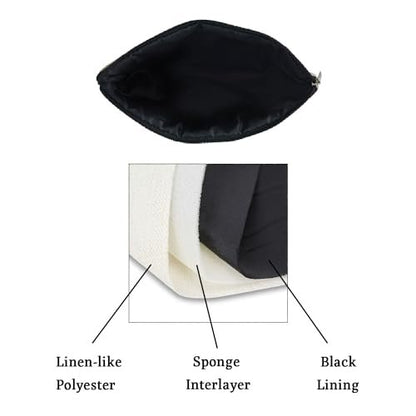 YULUENZE Koi Fish Makeup Bag - Cute Small Canvas Organizer with Zipper, Cosmetic Bag for Women, Aesthetic Birthday Gift