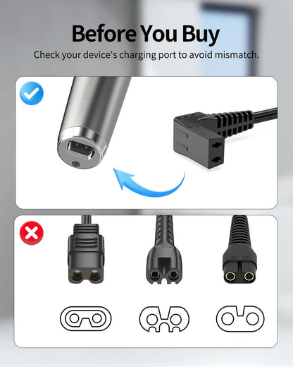 Superer Replacement Charger for Wahl Trimmer Models - Lithium Ion Power Adapter Cord