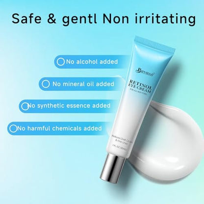 Retinol Eye Cream for Dark Circles, Puffiness & Anti-Aging | Peptides & Caffeine | 1 Fl Oz Avelisse