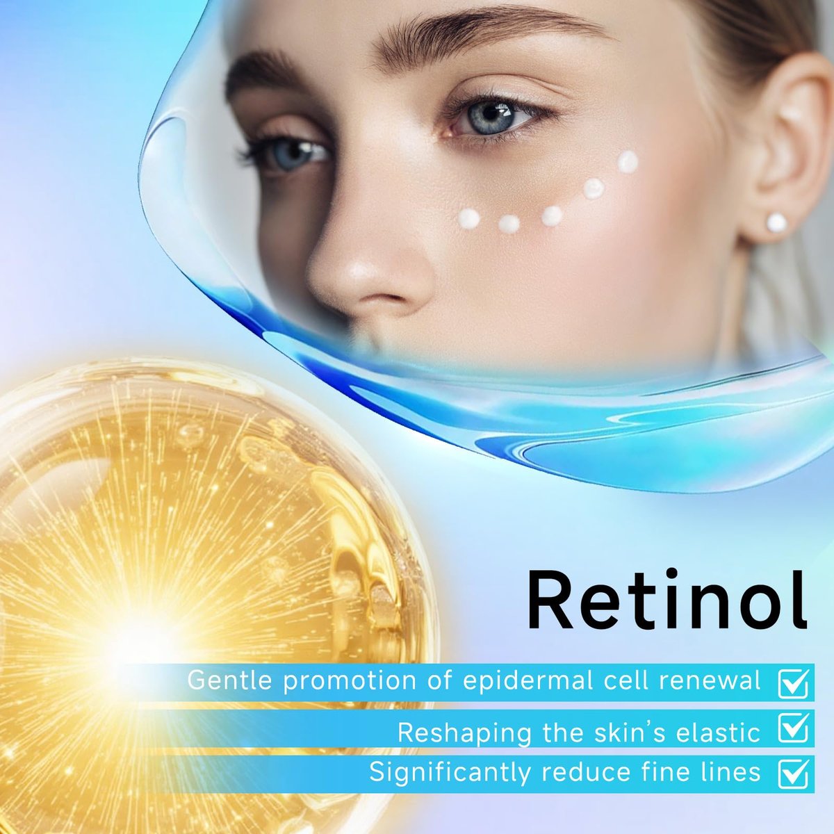 Retinol Eye Cream for Dark Circles, Puffiness & Anti-Aging | Peptides & Caffeine | 1 Fl Oz Avelisse