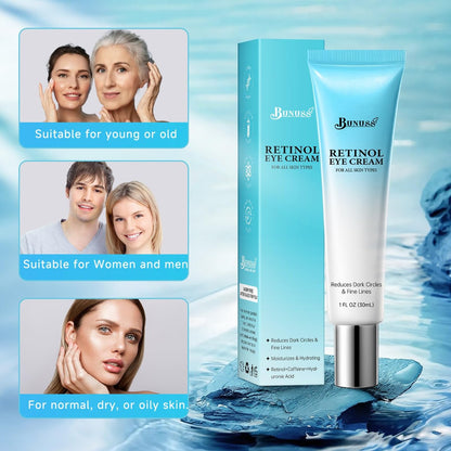 Retinol Eye Cream for Dark Circles, Puffiness & Anti-Aging | Peptides & Caffeine | 1 Fl Oz Avelisse