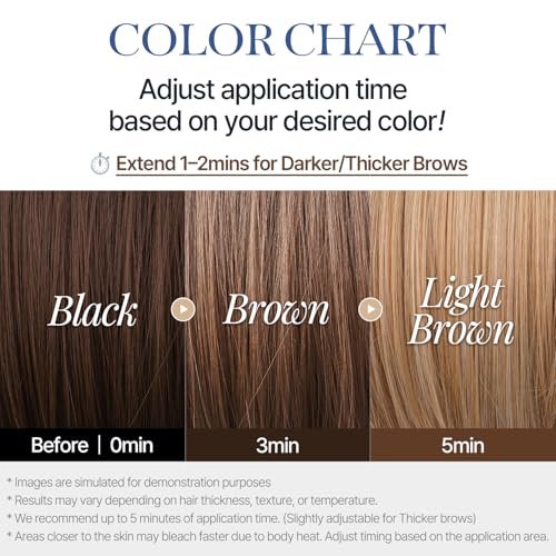 COSNORI Easy Brow Tone Changer – Gentle Lightening Formula for Soft, Natural Look – Brow Bleach Kit, At-Home Application, Quick Results in 2–3 Minutes, 5 Applications - görsel 10