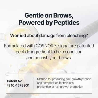 COSNORI Easy Brow Tone Changer – Gentle Lightening Formula for Soft, Natural Look – Brow Bleach Kit, At-Home Application, Quick Results in 2–3 Minutes, 5 Applications