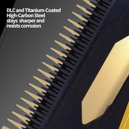 Professional 2-Hole Stagger Tooth Replacement Blade Set Gold for Wahl 5 Star Cordless Magic Clip