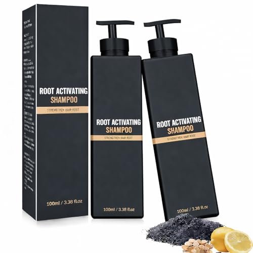 2Pcs Root Activator Shampoo – Hair Growth Shampoo for Men and Women – Natural Formula for Hair Loss and Thinning Hair (3.38 Fl Oz, Pack of 2) Avelisse