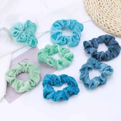 Velvet Scrunchies for Women - 75 Pcs No Damage Hair Ties for Thick & Thin Hair - Soft Ponytail Holders Bulk Gift - görsel 6