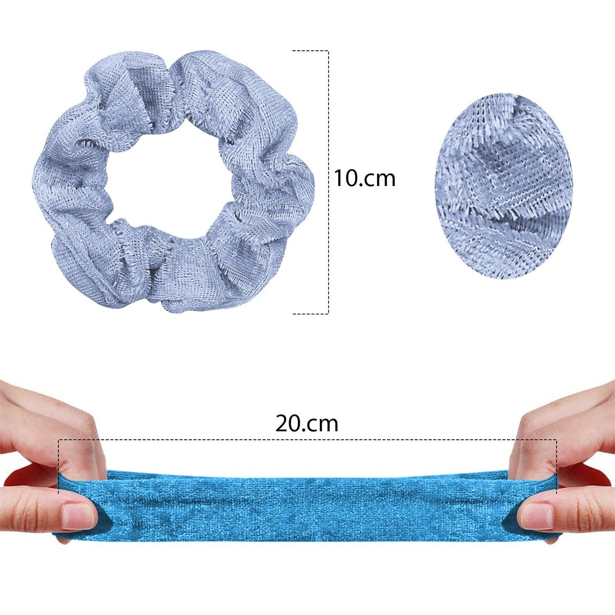 Velvet Scrunchies for Women - 75 Pcs No Damage Hair Ties for Thick & Thin Hair - Soft Ponytail Holders Bulk Gift - görsel 3