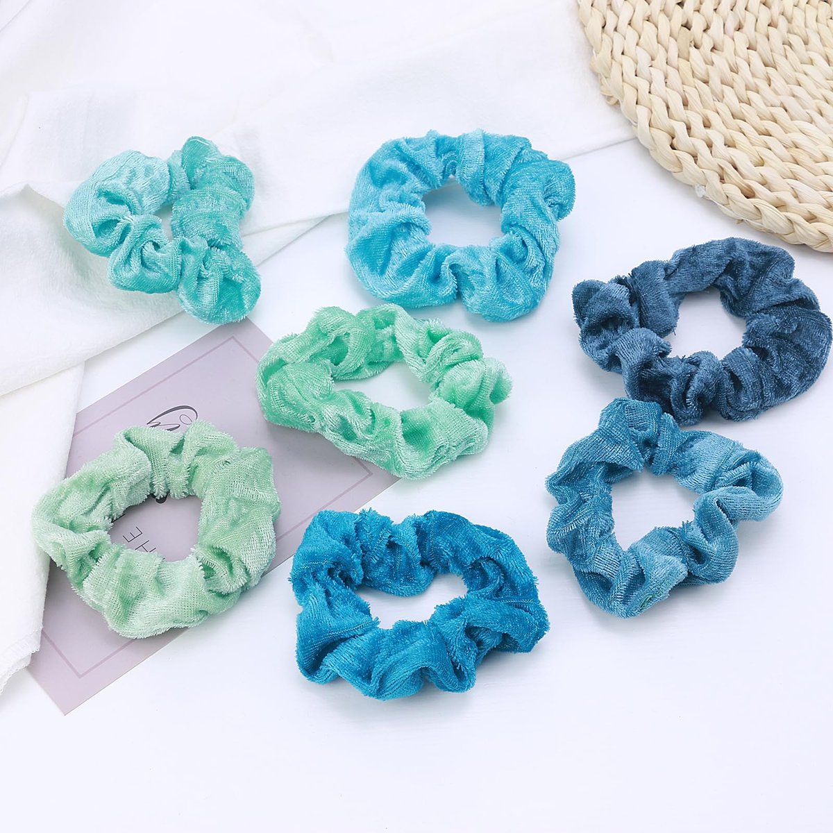 Velvet Scrunchies for Women - 75 Pcs No Damage Hair Ties for Thick & Thin Hair - Soft Ponytail Holders Bulk Gift - görsel 5