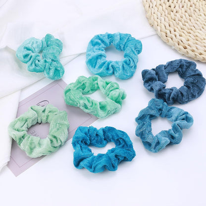 Velvet Scrunchies for Women - 75 Pcs No Damage Hair Ties for Thick & Thin Hair - Soft Ponytail Holders Bulk Gift