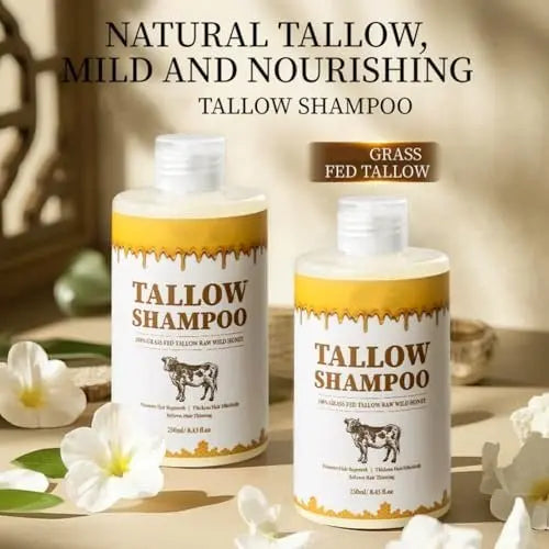 Tallow Shampoo and Conditioner Set – Natural Hair Care Kit for All Hair Types, Deeply Cleanse & Moisturize, Control Oil, Smooth Frizz, Strengthen Hair, Add Shine & Softness, Nourish Scalp & Hair Avelisse