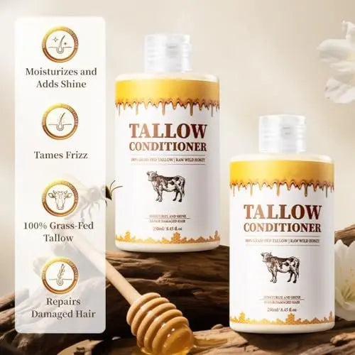 Tallow Shampoo and Conditioner Set – Natural Hair Care Kit for All Hair Types, Deeply Cleanse & Moisturize, Control Oil, Smooth Frizz, Strengthen Hair, Add Shine & Softness, Nourish Scalp & Hair Avelisse