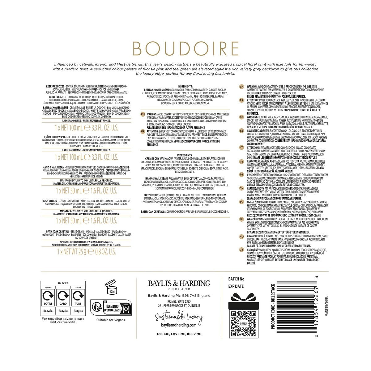 Baylis & Harding Boudoire Tropical Paradise Luxury Pamper Present Gift Set - Vegan Friendly - görsel 13