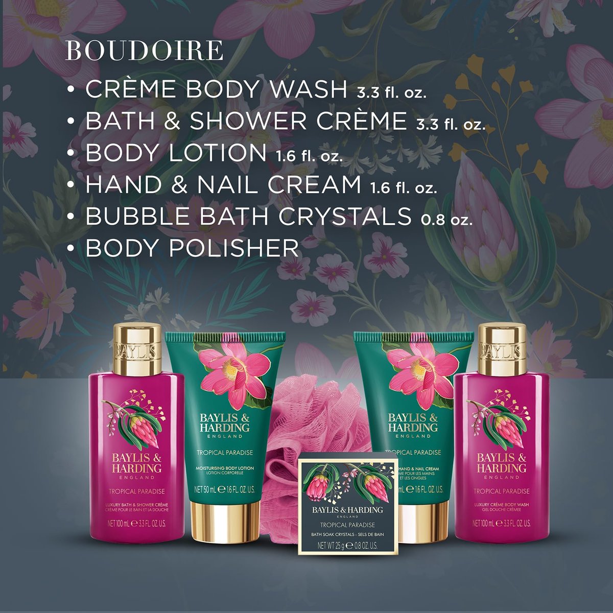 Baylis & Harding Boudoire Tropical Paradise Luxury Pamper Present Gift Set - Vegan Friendly - görsel 5