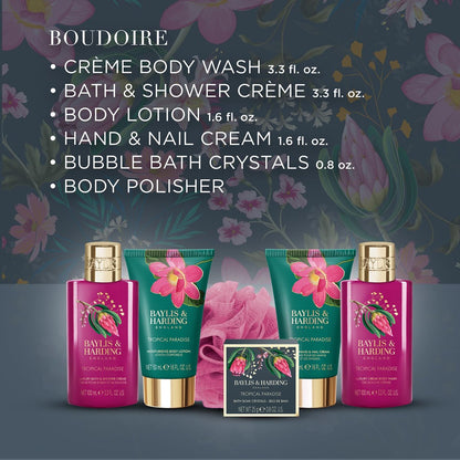 Baylis & Harding Boudoire Tropical Paradise Luxury Pamper Present Gift Set - Vegan Friendly