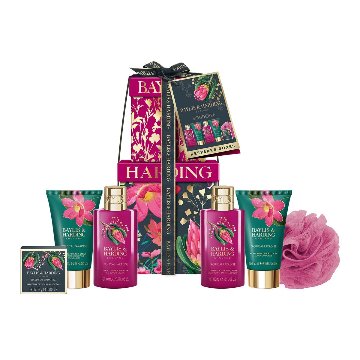 Baylis & Harding Boudoire Tropical Paradise Luxury Pamper Present Gift Set - Vegan Friendly - görsel 1