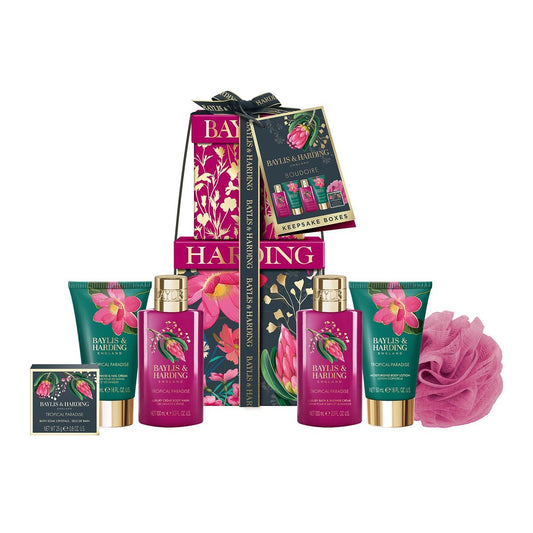 Baylis & Harding Boudoire Tropical Paradise Luxury Pamper Present Gift Set - Vegan Friendly