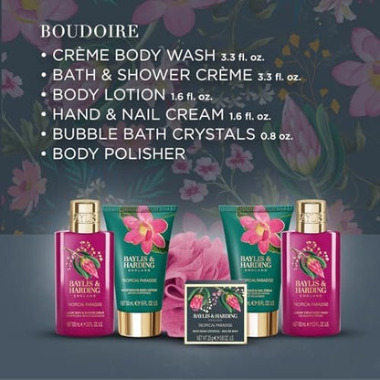 Baylis & Harding Boudoire Tropical Paradise Luxury Pamper Present Gift Set - Vegan Friendly