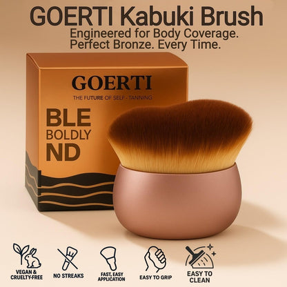 GOERTI Self Tanner Brush – Extra Large Kabuki Applicator for Streak-Free Sunless Tanning on Legs, Arms, Back, Chest, Face & Feet
