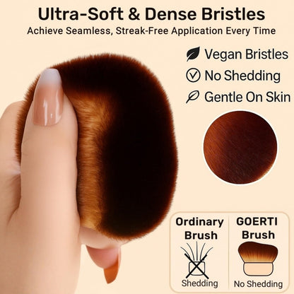 GOERTI Self Tanner Brush – Extra Large Kabuki Applicator for Streak-Free Sunless Tanning on Legs, Arms, Back, Chest, Face & Feet