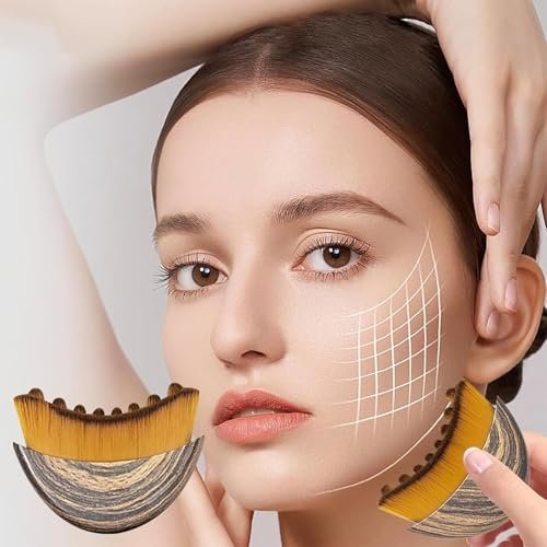 OMULIKJ Lymphatic Contour Face Brush: Dry Brushing Face Brush for Lymphatic Drainage, Chin & Jawline Sculpting - Wooden Massager for Fatigue Relief - görsel 6
