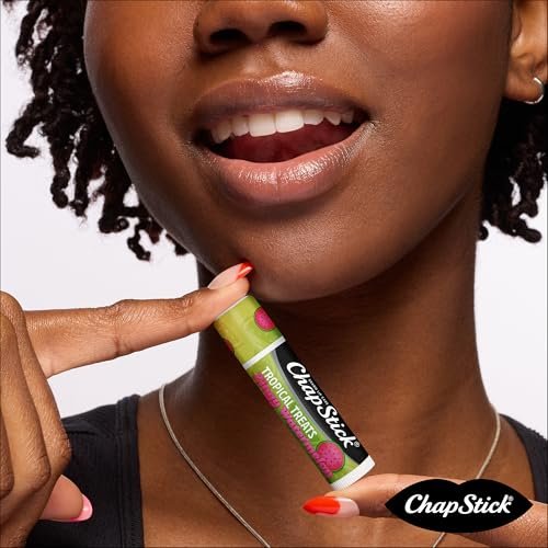ChapStick Lip Care, Tropical Treats Collection (6 Sticks) – Electric Tangerine, Fizzy Grape & Zingy Watermelon Lip Balm, 0.15 Oz Each Avelisse