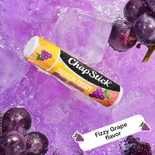 ChapStick Lip Care, Tropical Treats Collection (6 Sticks) – Electric Tangerine, Fizzy Grape & Zingy Watermelon Lip Balm, 0.15 Oz Each Avelisse