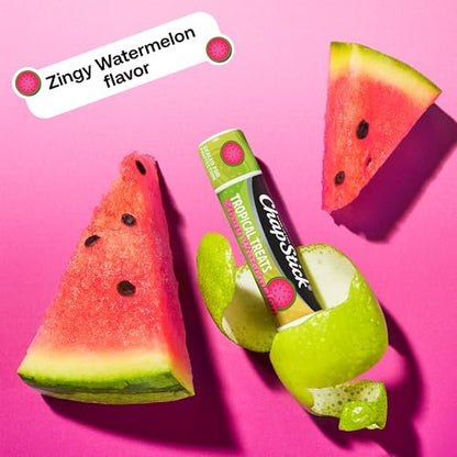 ChapStick Lip Care, Tropical Treats Collection (6 Sticks) – Electric Tangerine, Fizzy Grape & Zingy Watermelon Lip Balm, 0.15 Oz Each Avelisse