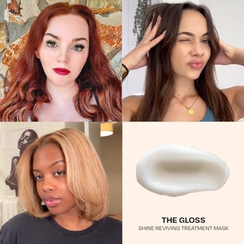 oVertone The Gloss Shine Reviving Treatment Mask for Hair - Deep Conditioning & High-Gloss Finish - Vegan & Cruelty-Free - Hydrates & Smooths Dull Hair - 4 oz Avelisse