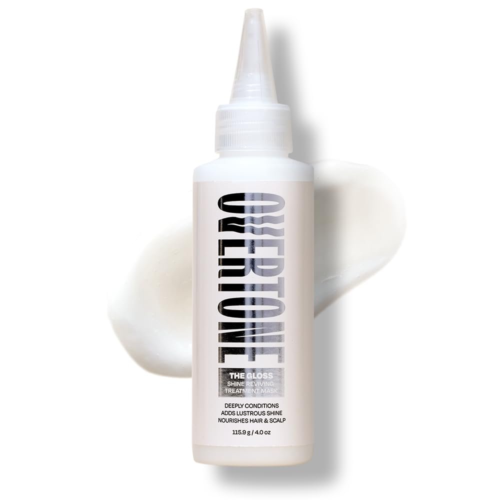 oVertone The Gloss Shine Reviving Treatment Mask for Hair - Deep Conditioning & High-Gloss Finish - Vegan & Cruelty-Free - Hydrates & Smooths Dull Hair - 4 oz Avelisse
