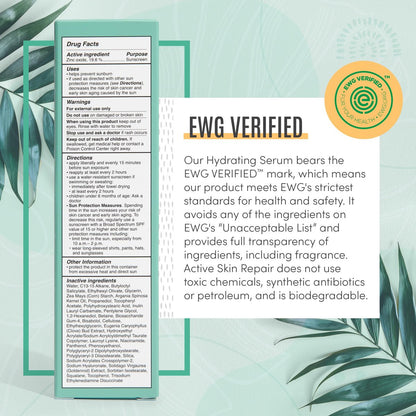 Active Skin Repair SPF 50 EWG-Certified Hydrating Daily Sunscreen and Face Moisturizer, Non-Nano Zinc, Non-Toxic Broad Spectrum Protection Hydrating Mineral Facial Sunscreen, 1.7 fl. oz. Avelisse