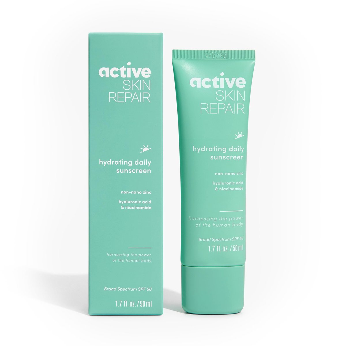 Active Skin Repair SPF 50 EWG-Certified Hydrating Daily Sunscreen and Face Moisturizer, Non-Nano Zinc, Non-Toxic Broad Spectrum Protection Hydrating Mineral Facial Sunscreen, 1.7 fl. oz. Avelisse