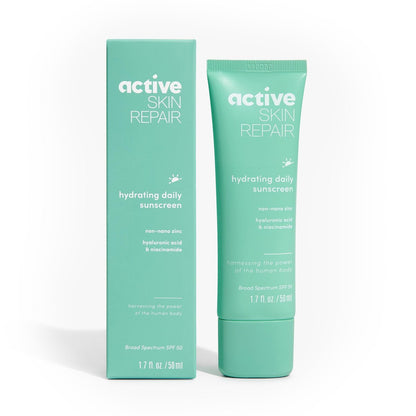 Active Skin Repair SPF 50 EWG-Certified Hydrating Daily Sunscreen and Face Moisturizer, Non-Nano Zinc, Non-Toxic Broad Spectrum Protection Hydrating Mineral Facial Sunscreen, 1.7 fl. oz. Avelisse