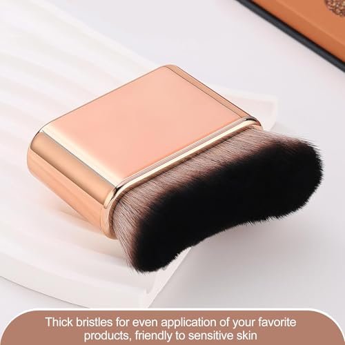 KINGMAS Self Tanner Brush - Kabuki Body Makeup Brush, Soft Vegan Tanning Brush for Foundation, Bronzer, Self Tan Back Applicator Body Face Blending Brush - görsel 8