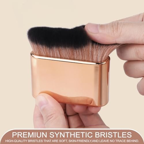 KINGMAS Self Tanner Brush - Kabuki Body Makeup Brush, Soft Vegan Tanning Brush for Foundation, Bronzer, Self Tan Back Applicator Body Face Blending Brush - görsel 4