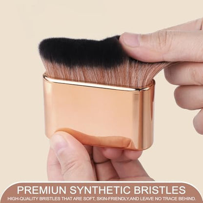 KINGMAS Self Tanner Brush - Kabuki Body Makeup Brush, Soft Vegan Tanning Brush for Foundation, Bronzer, Self Tan Back Applicator Body Face Blending Brush