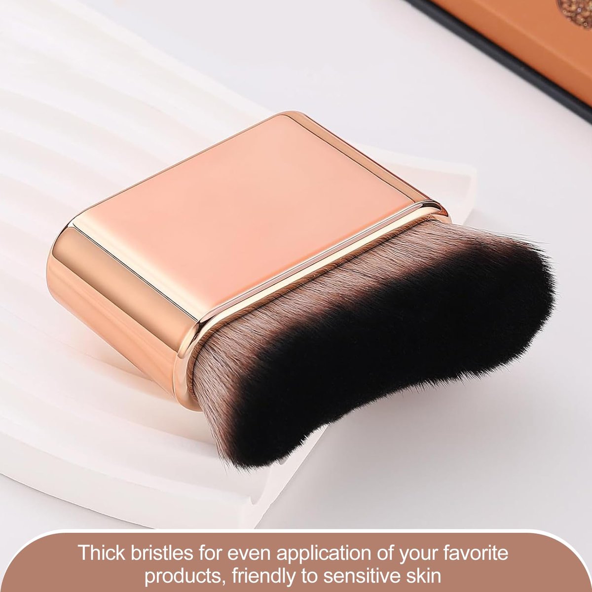 KINGMAS Self Tanner Brush - Kabuki Body Makeup Brush, Soft Vegan Tanning Brush for Foundation, Bronzer, Self Tan Back Applicator Body Face Blending Brush - görsel 7