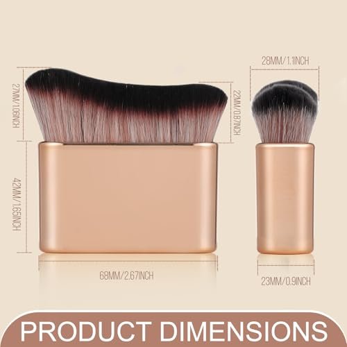 KINGMAS Self Tanner Brush - Kabuki Body Makeup Brush, Soft Vegan Tanning Brush for Foundation, Bronzer, Self Tan Back Applicator Body Face Blending Brush - görsel 6