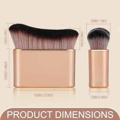 KINGMAS Self Tanner Brush - Kabuki Body Makeup Brush, Soft Vegan Tanning Brush for Foundation, Bronzer, Self Tan Back Applicator Body Face Blending Brush