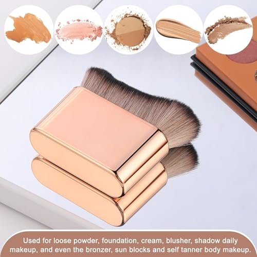 KINGMAS Self Tanner Brush - Kabuki Body Makeup Brush, Soft Vegan Tanning Brush for Foundation, Bronzer, Self Tan Back Applicator Body Face Blending Brush - görsel 12